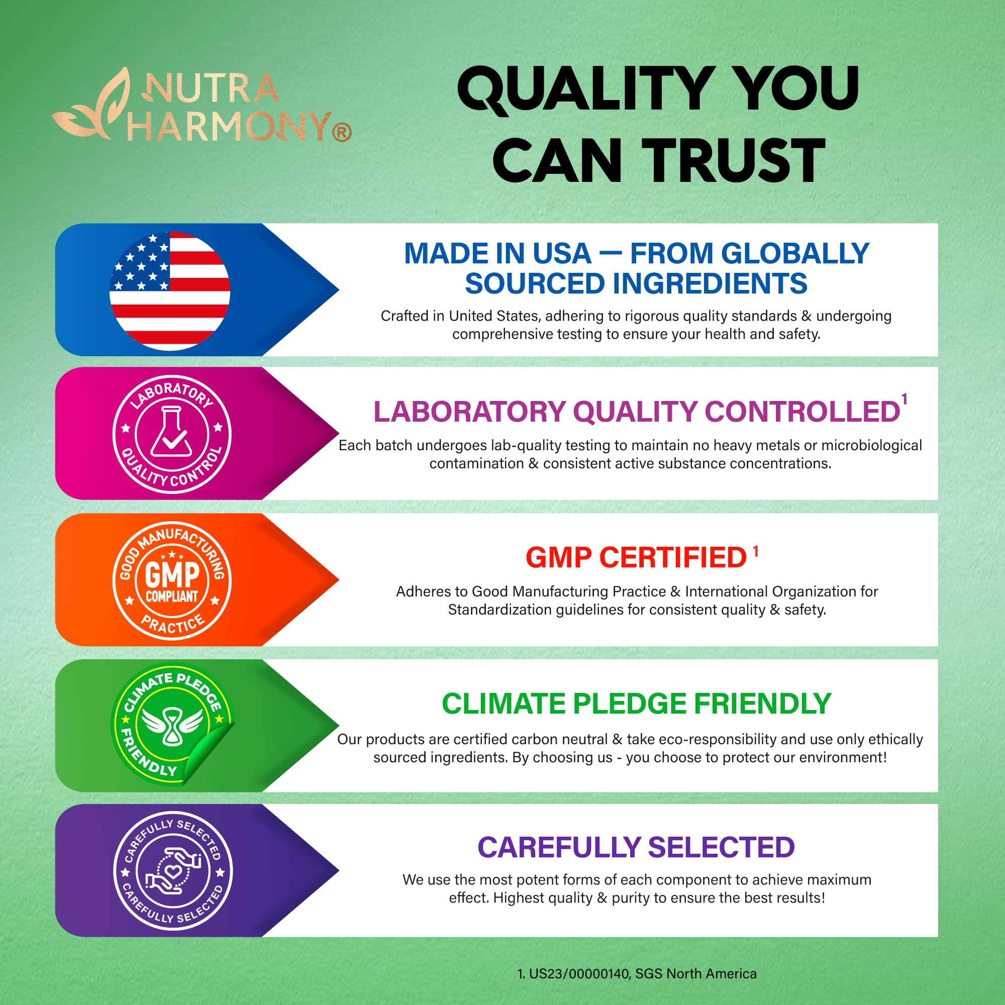 Made in USA icon on vitamin bottle