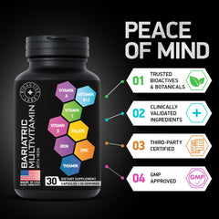 Non-GMO and gluten-free bariatric vitamins packaging