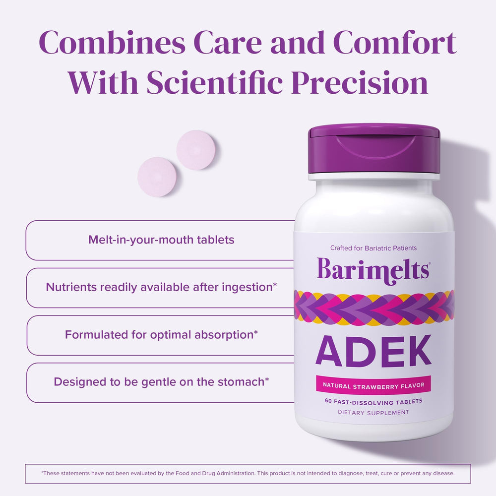 Barimelts ADEK post-bariatric vitamins for women