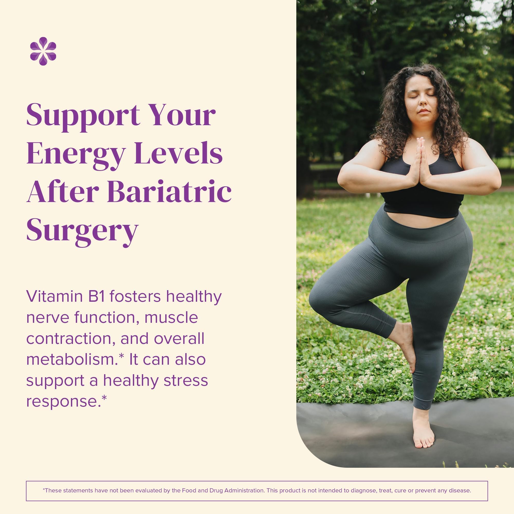 Sugar-free Bariatric B1 vitamin for women after bariatric surgery