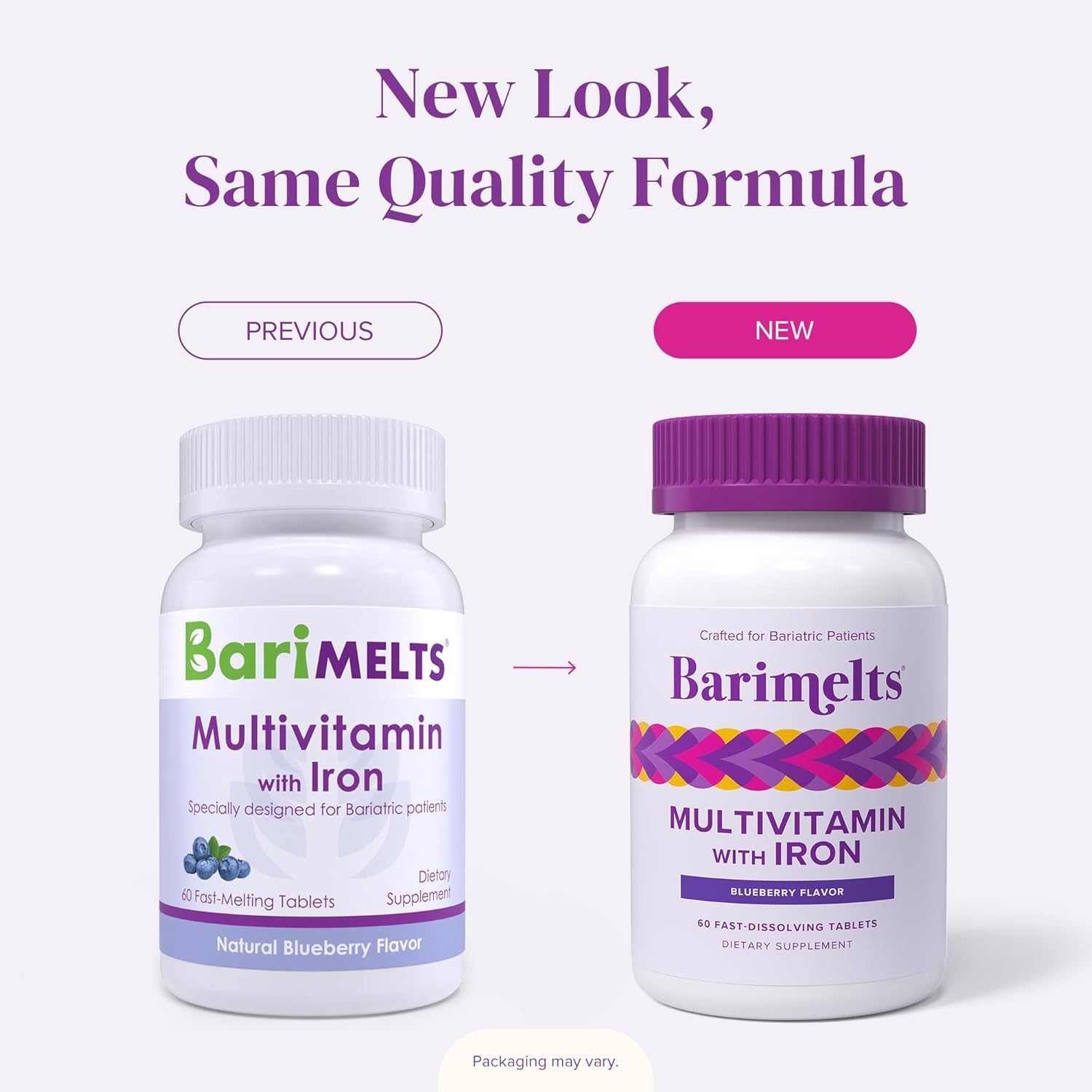 Label highlights sugar-free, gluten-free and dairy-free on Barimelts bottle