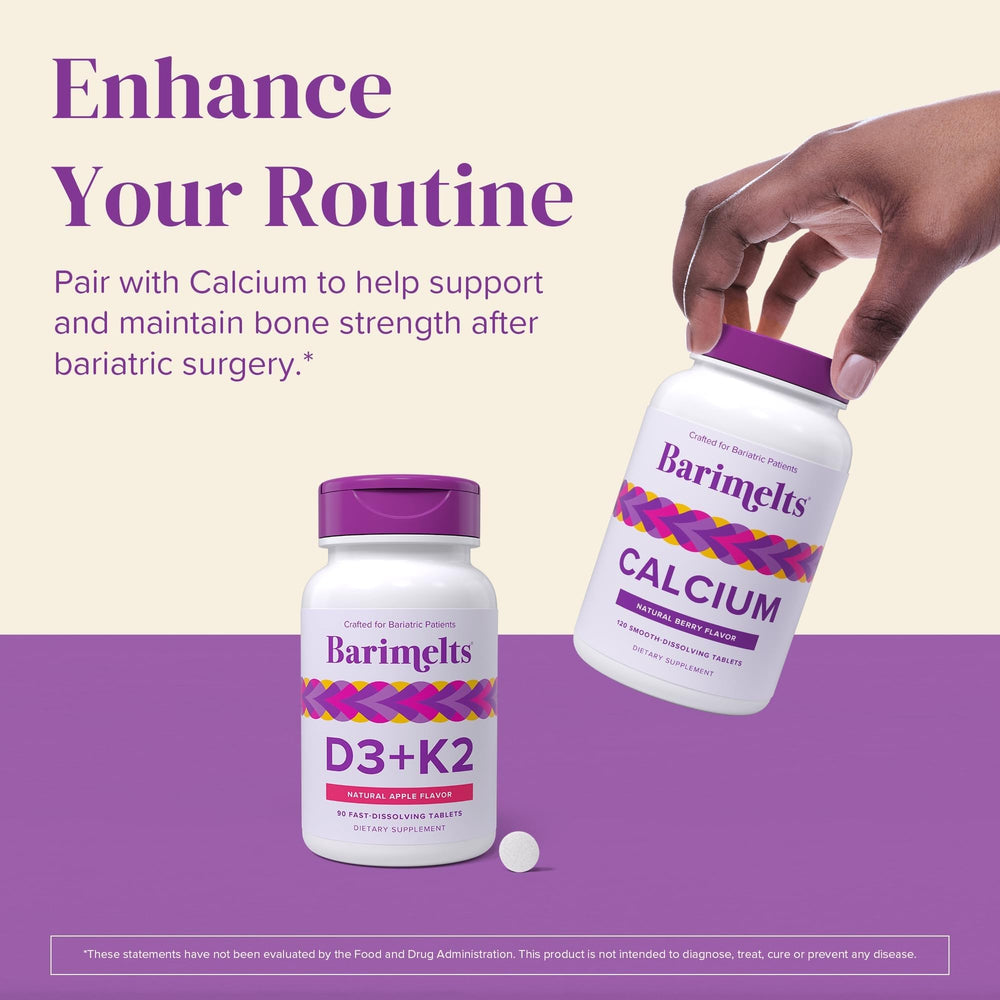 Woman using BariMelts in a morning routine promoting convenient daily supplementation