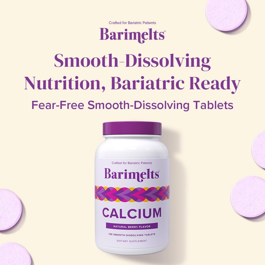 Lifestyle product shot of Barimelts Berry Flavor calcium citrate tablets