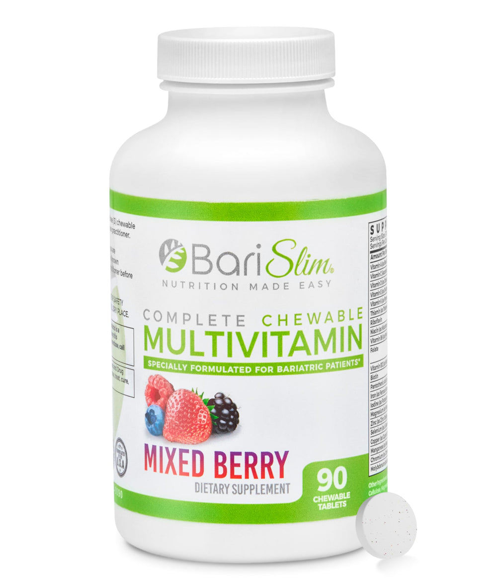BariSlim Complete Chewable Bariatric Multivitamin bottle – Mixed Berry