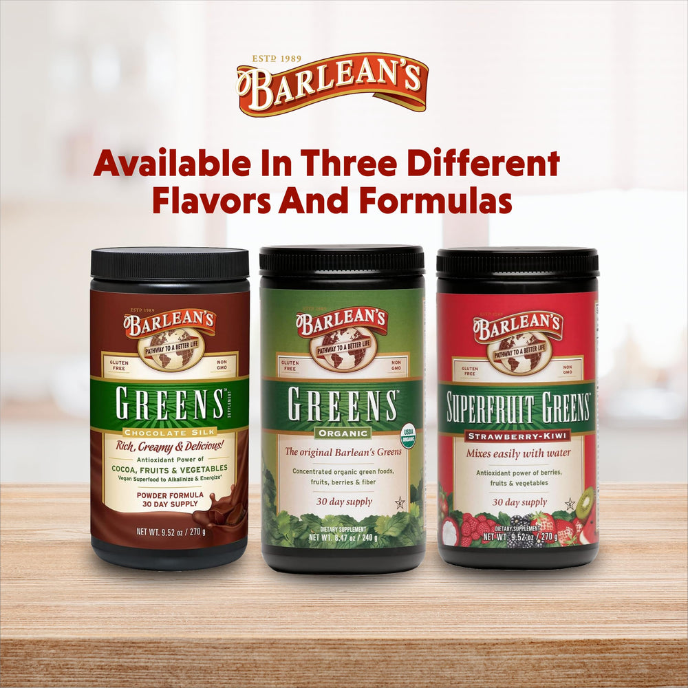 Barlean's Greens Powder manufactured in the USA