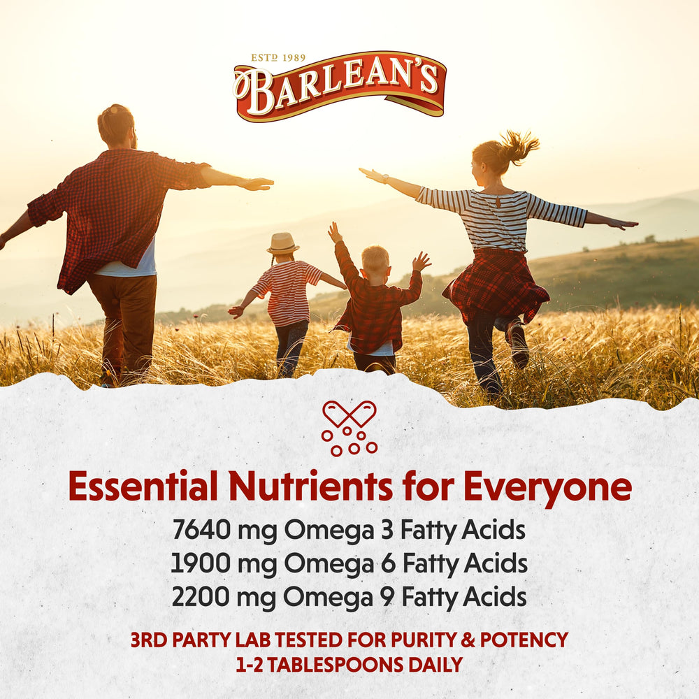 Vegan and gluten-free icons for Barlean's flaxseed oil