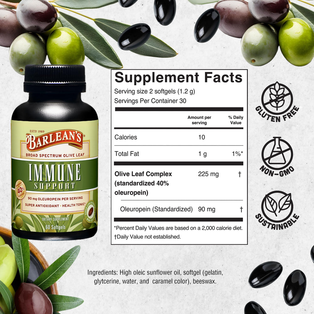 Made in USA emblem indicating Barlean's Olive Leaf Complex is proudly made in the USA