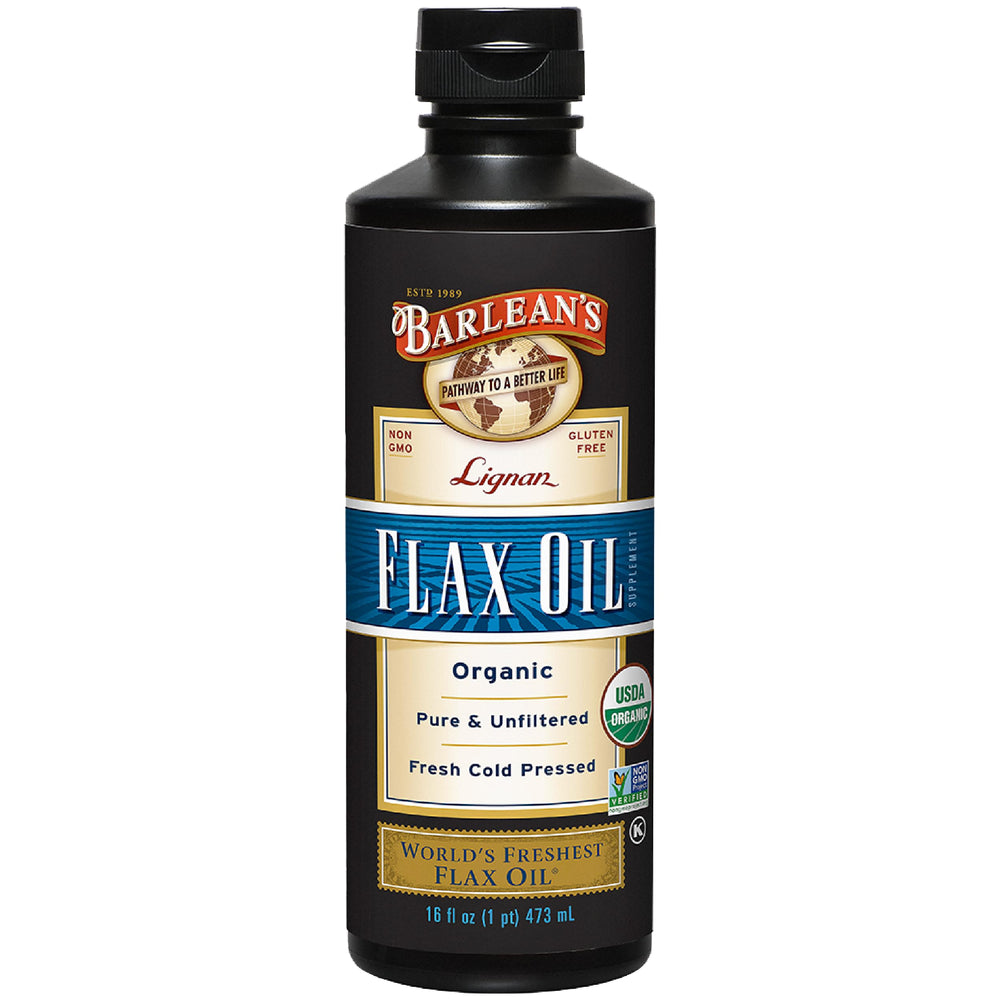 Barlean's Organic Lignan Flaxseed Oil 16 oz bottle