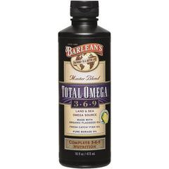 Barlean's Total Omega 3-6-9 liquid oil bottle 16 oz