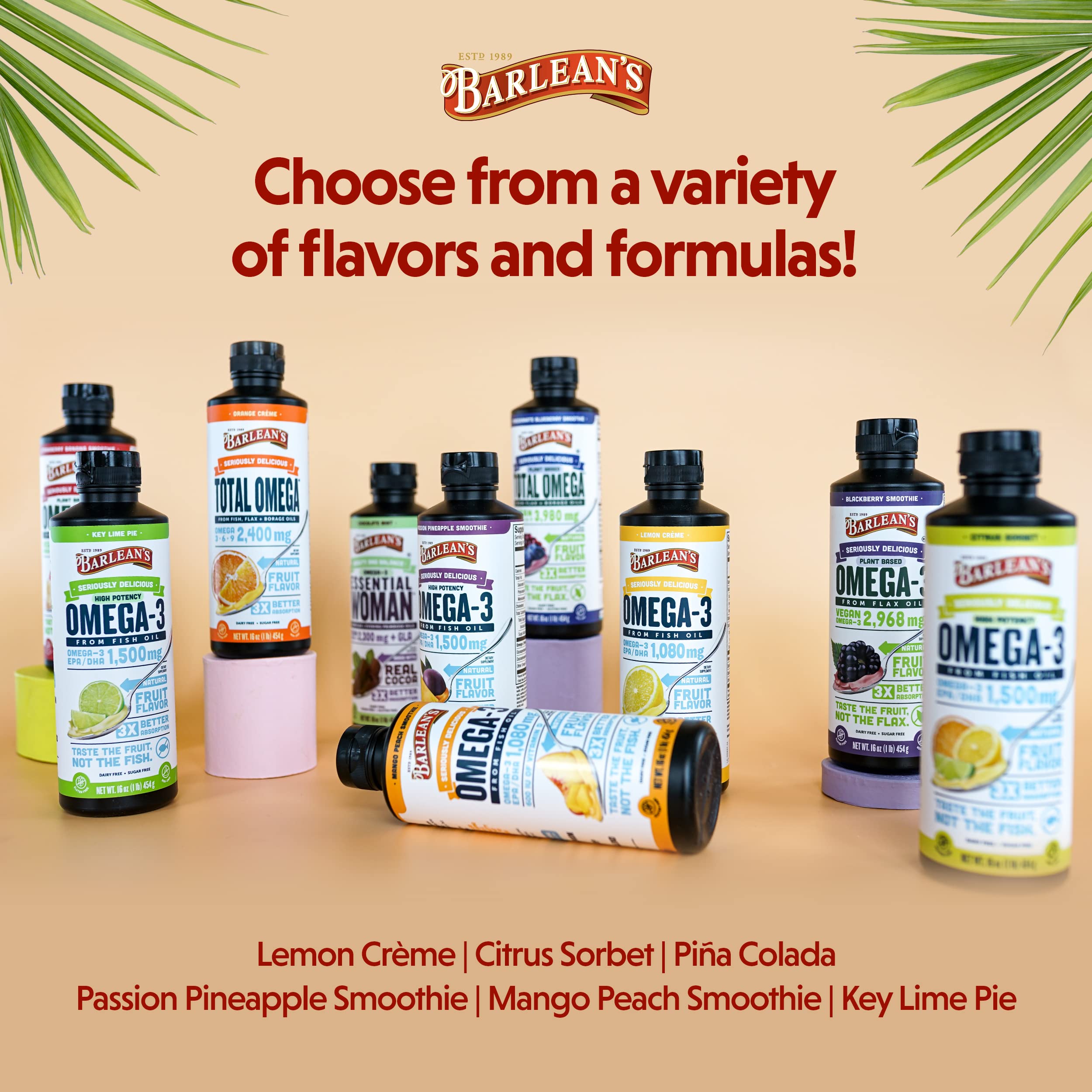 Barlean's packaging label showing USA-made production