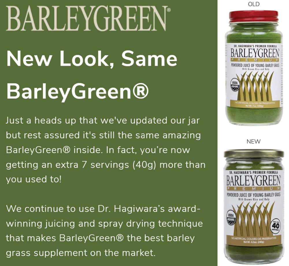 Back/label detail of BARLEYGREEN jar with Kelp