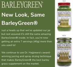 Back/label detail of BARLEYGREEN jar with Kelp