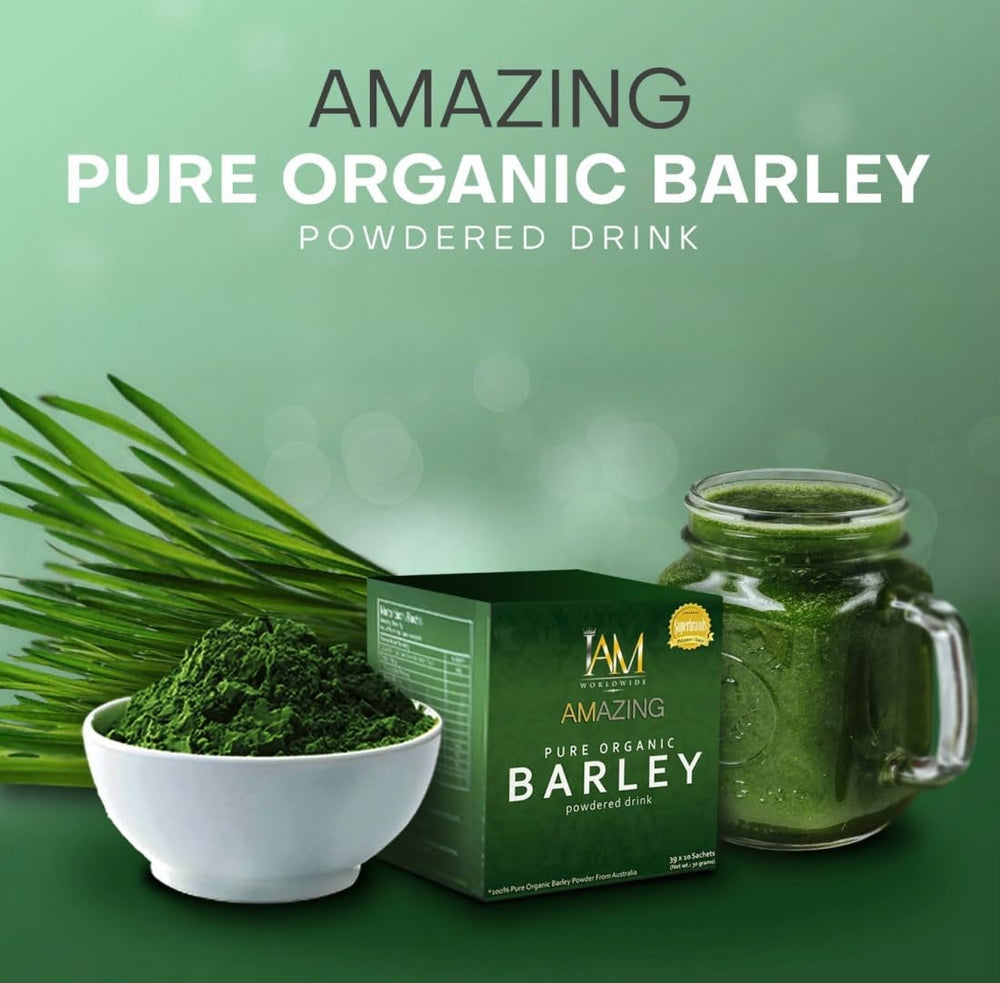 Illustration of barley grass health benefits