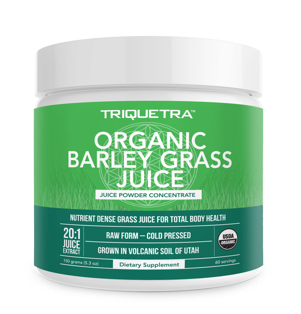 Organic barley grass juice powder harvested in Utah volcanic soil