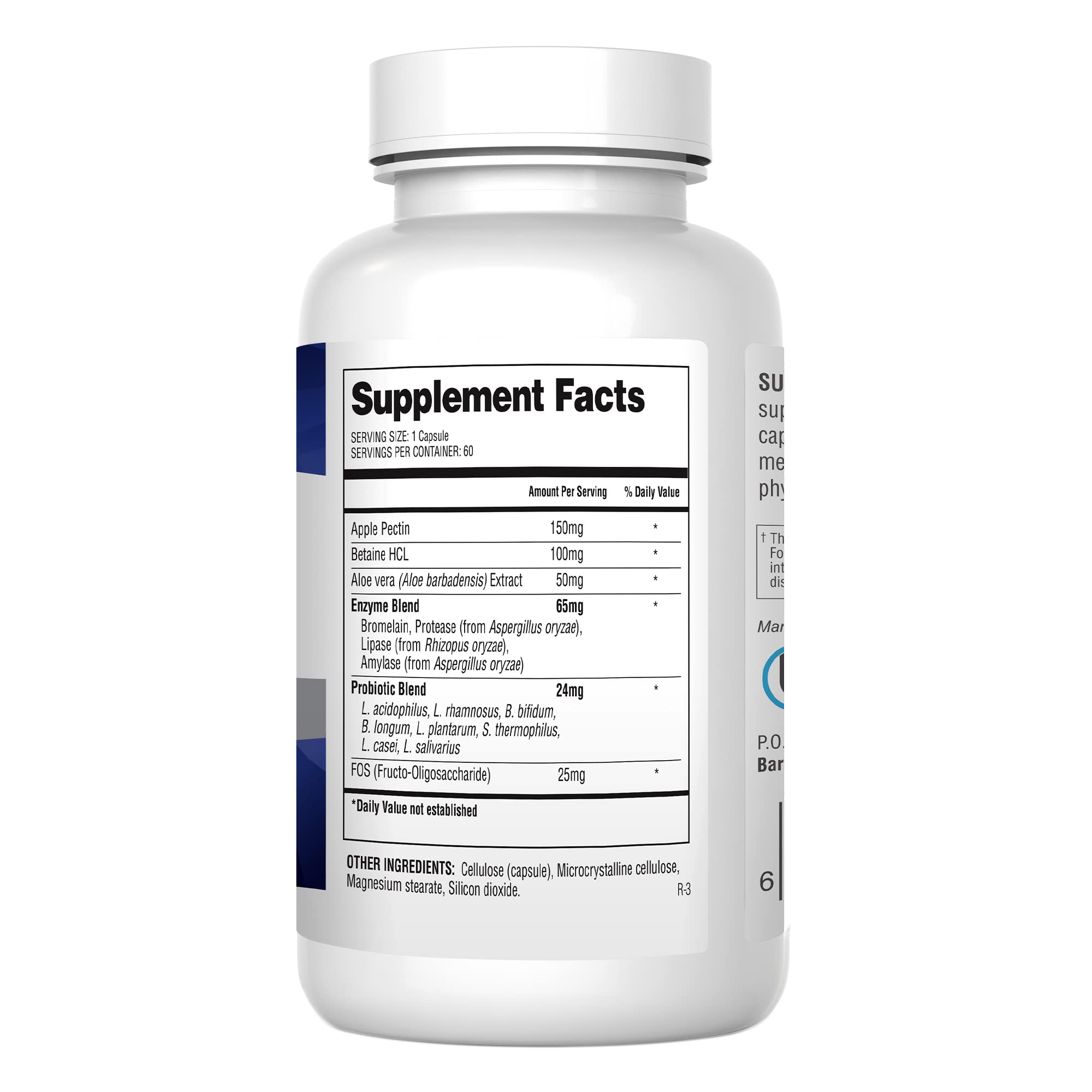 Close-up of HealthyGutSupport+ capsules showing texture and color