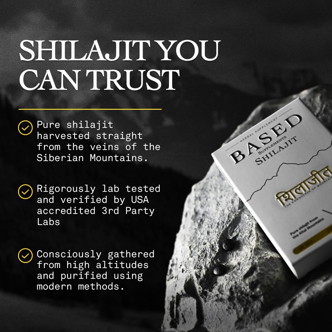 Shilajit tablets in blister sheets for convenient use