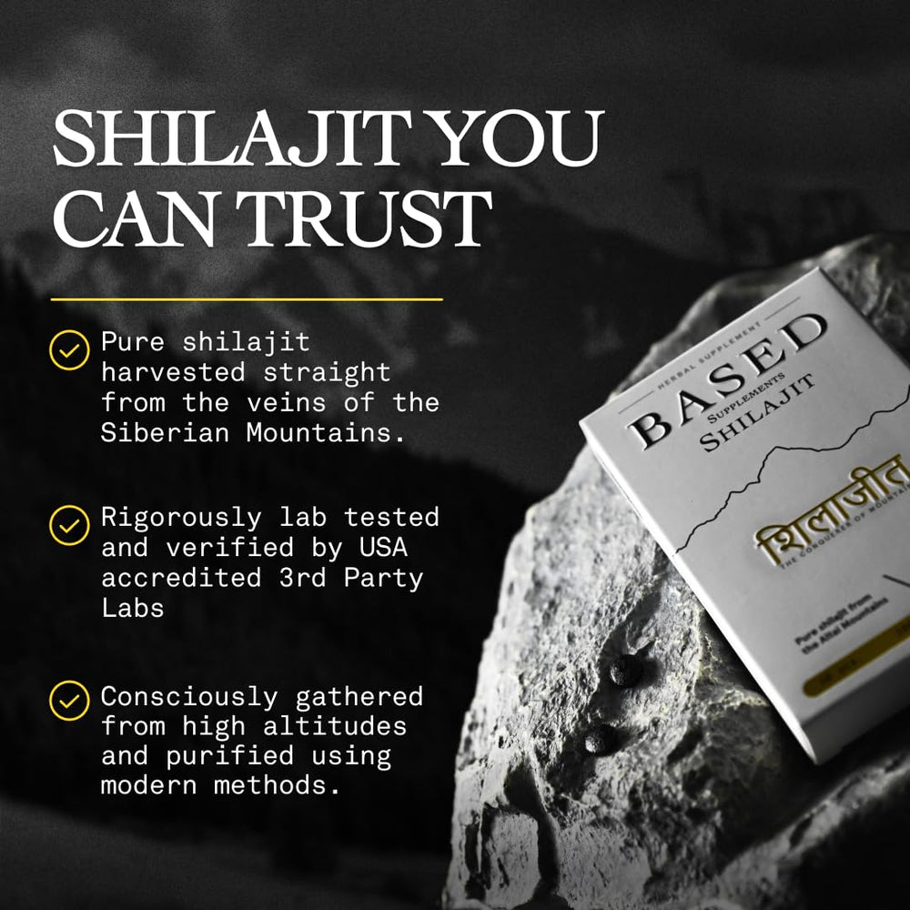 Shilajit tablets in blister sheets for convenient use