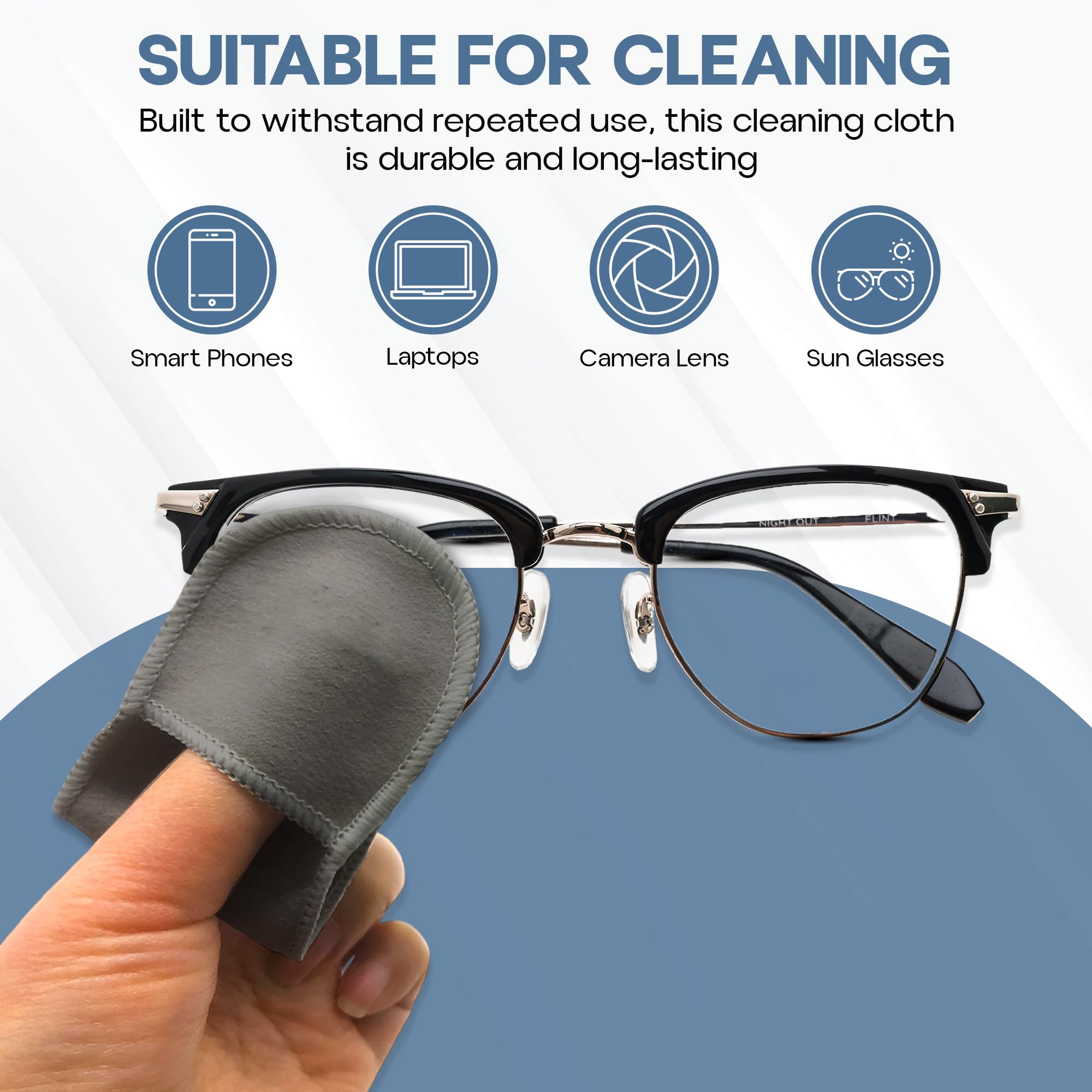 Cleaning camera lens with Basesit microfiber cloth