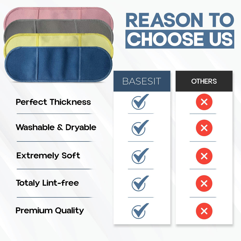 Basesit 4 pack included pouch for portable cleaning