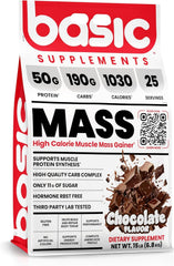 BASIC SUPPLEMENTS Mass Gainer Chocolate 15 lb tub