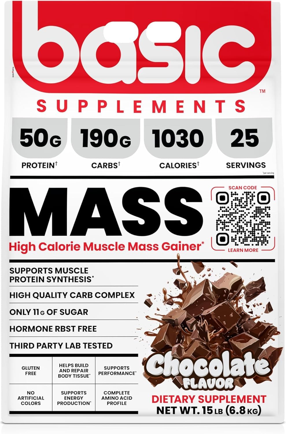 Mass Gainer scoop and serving size