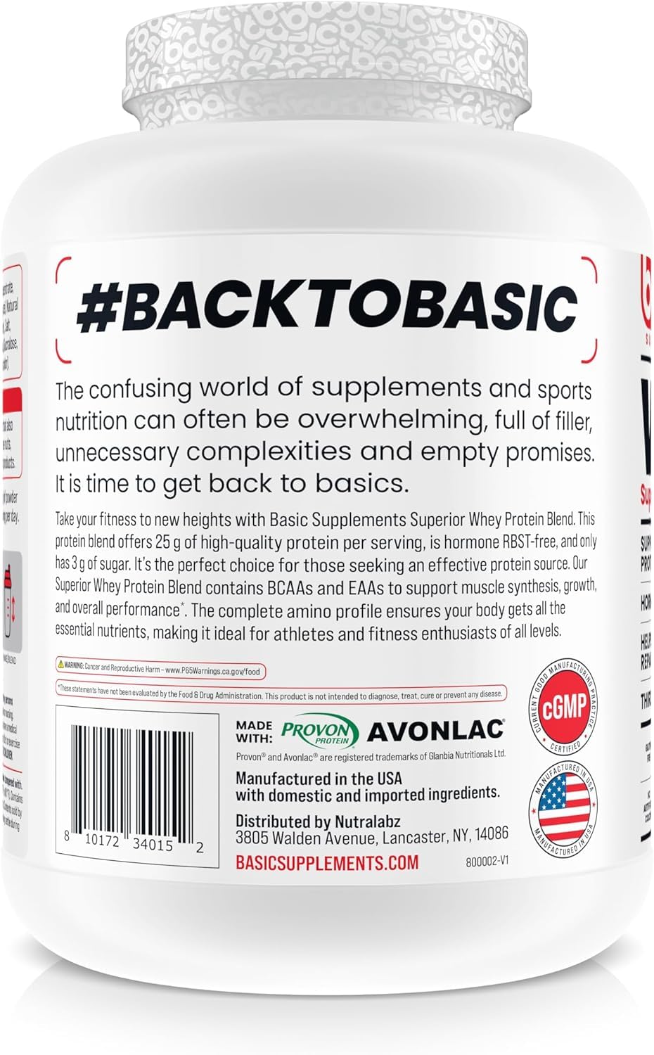 Basic Supplements protein shake glass for post-workout recovery and energy