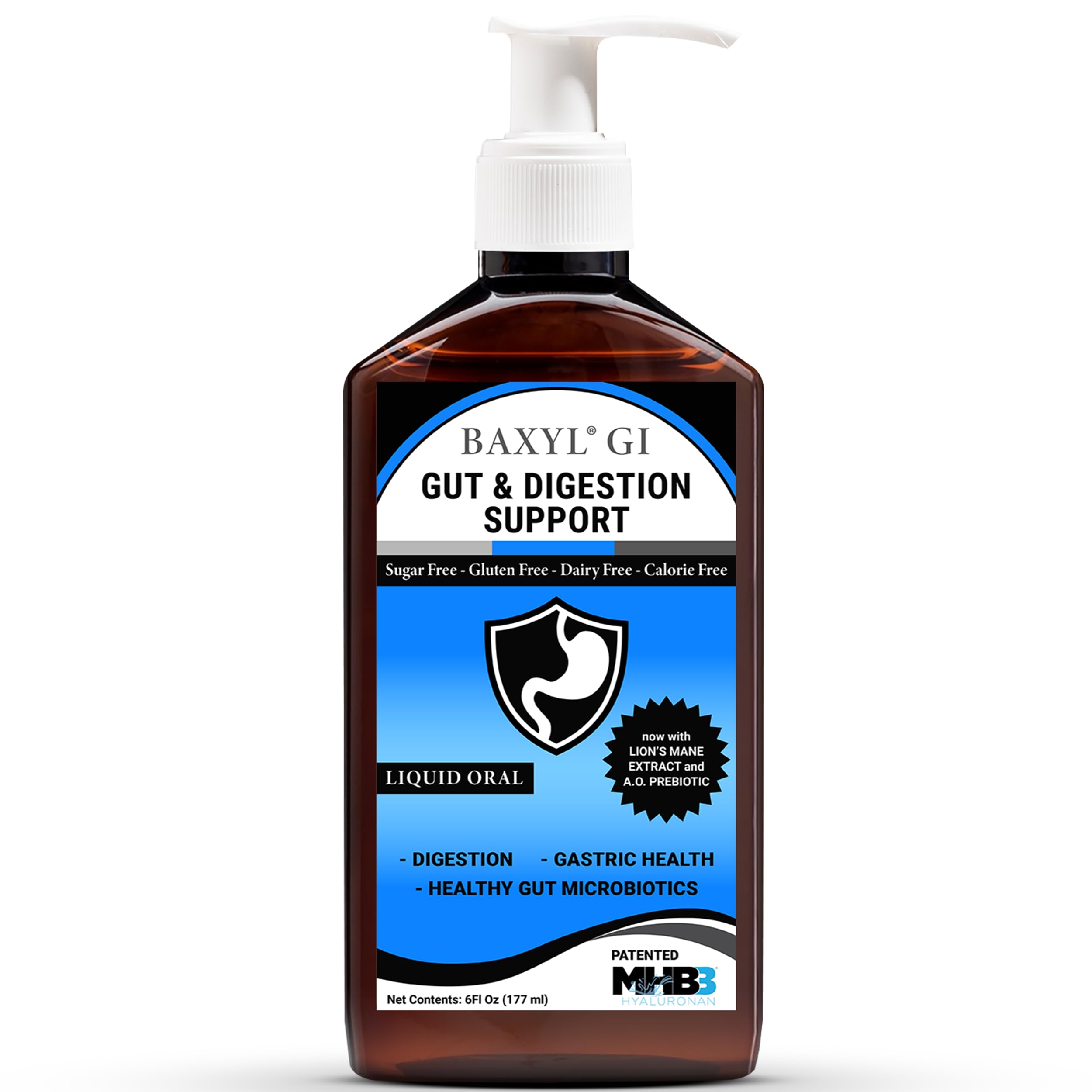 BAXYL GI bottle label and packaging