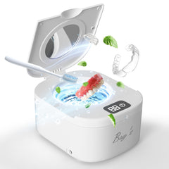 Front view of BAYS Ultrasonic Cleaner in black housing
