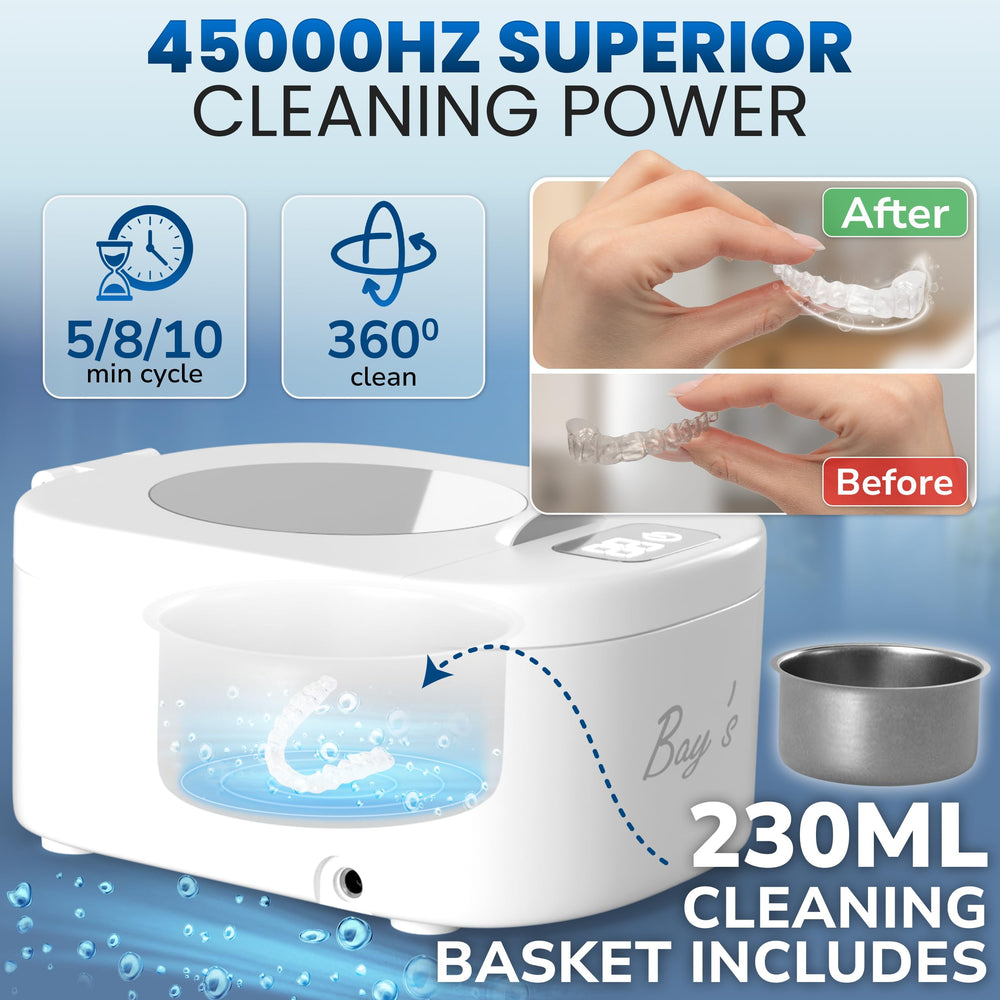 Top view of BAYS Ultrasonic Cleaner 230ml capacity