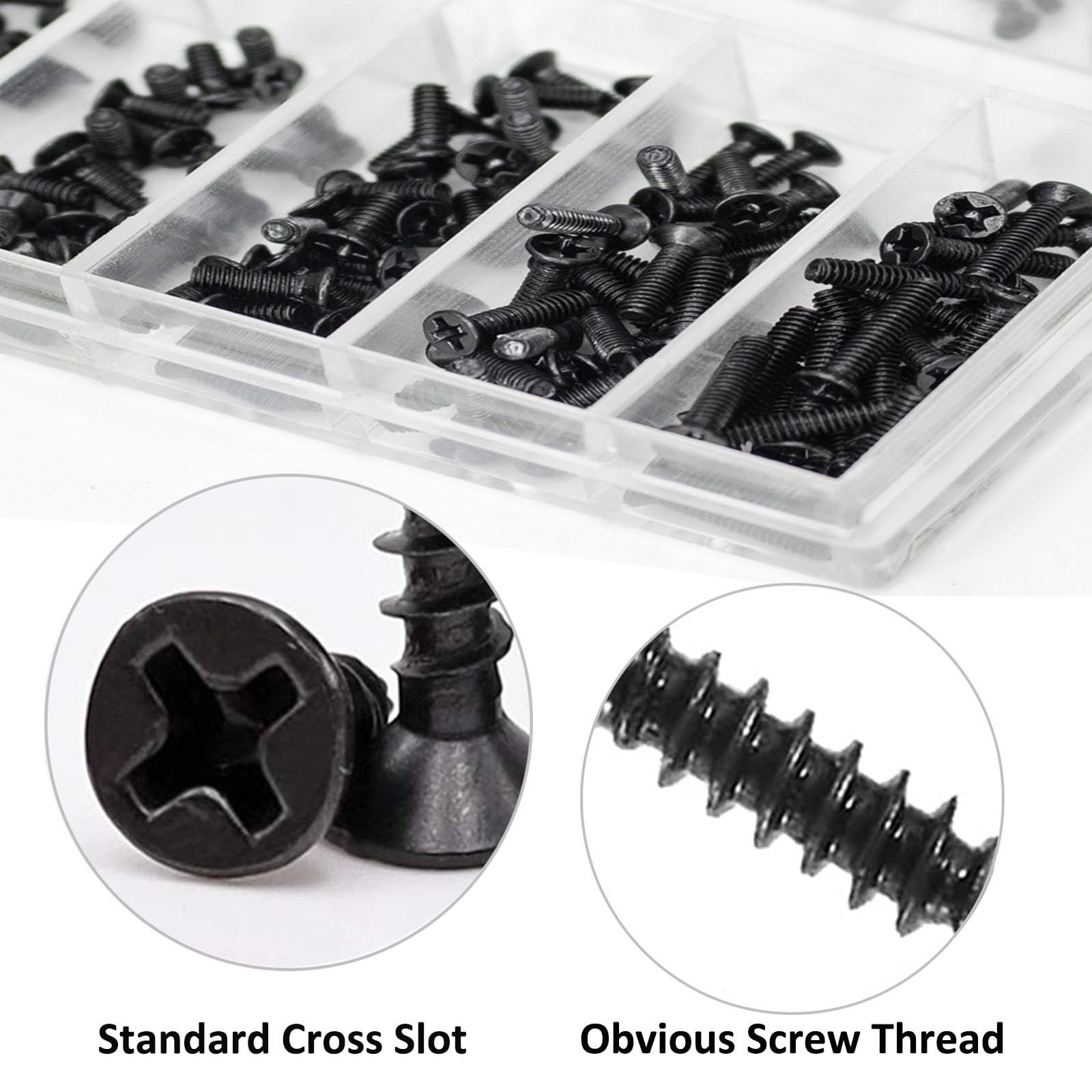 Flat head micro screws assortment for eyewear and jewelry