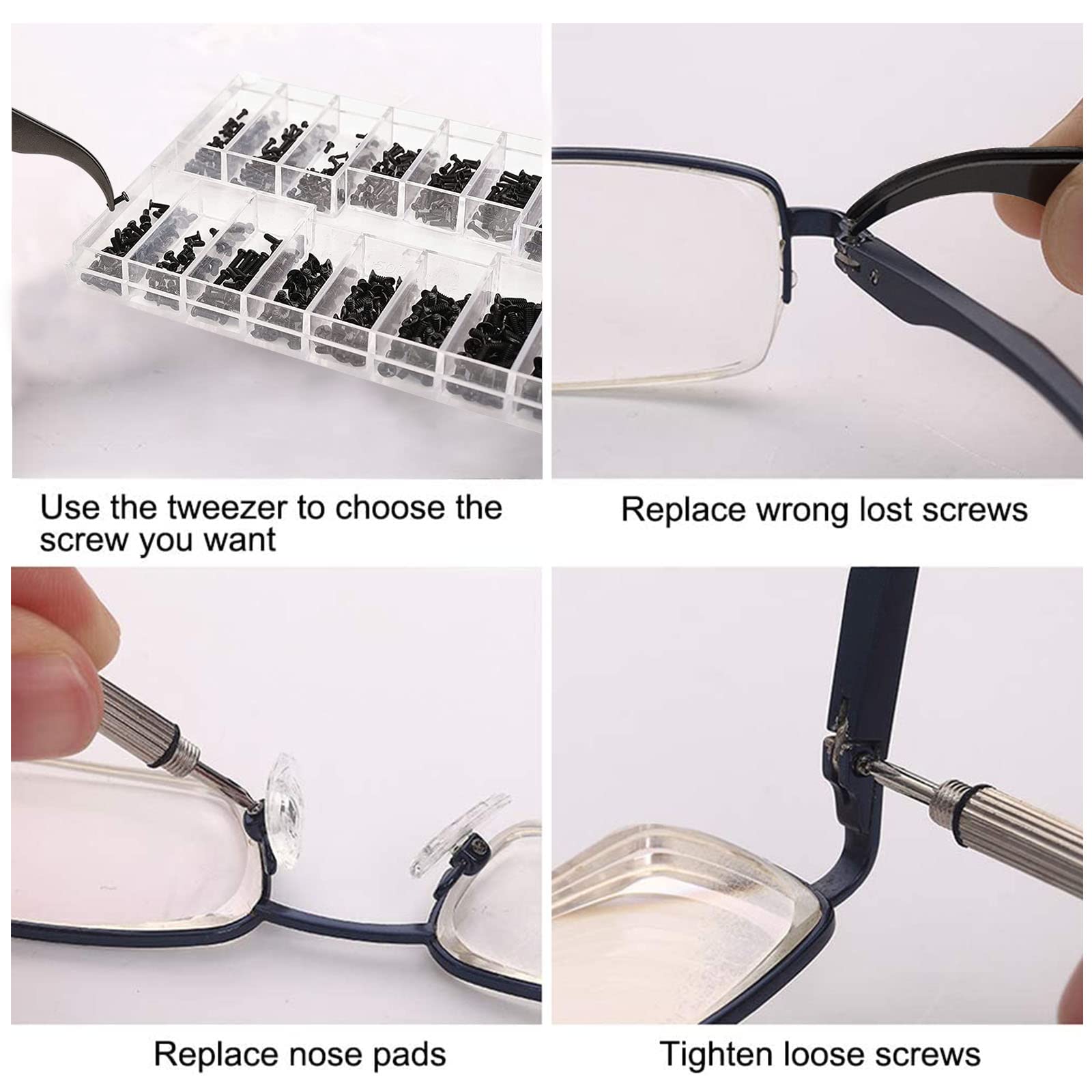 Compact plastic storage box for 660pc micro screws