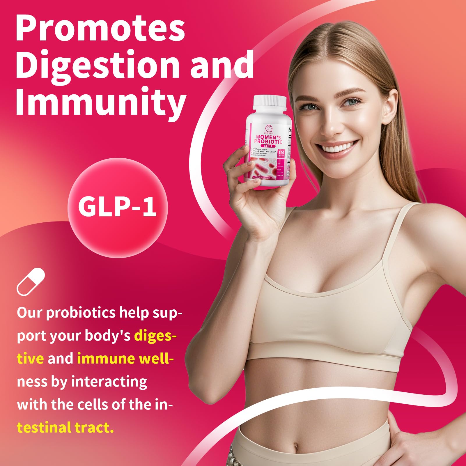 Vegan, gluten-free BBEEAAUU probiotic capsules