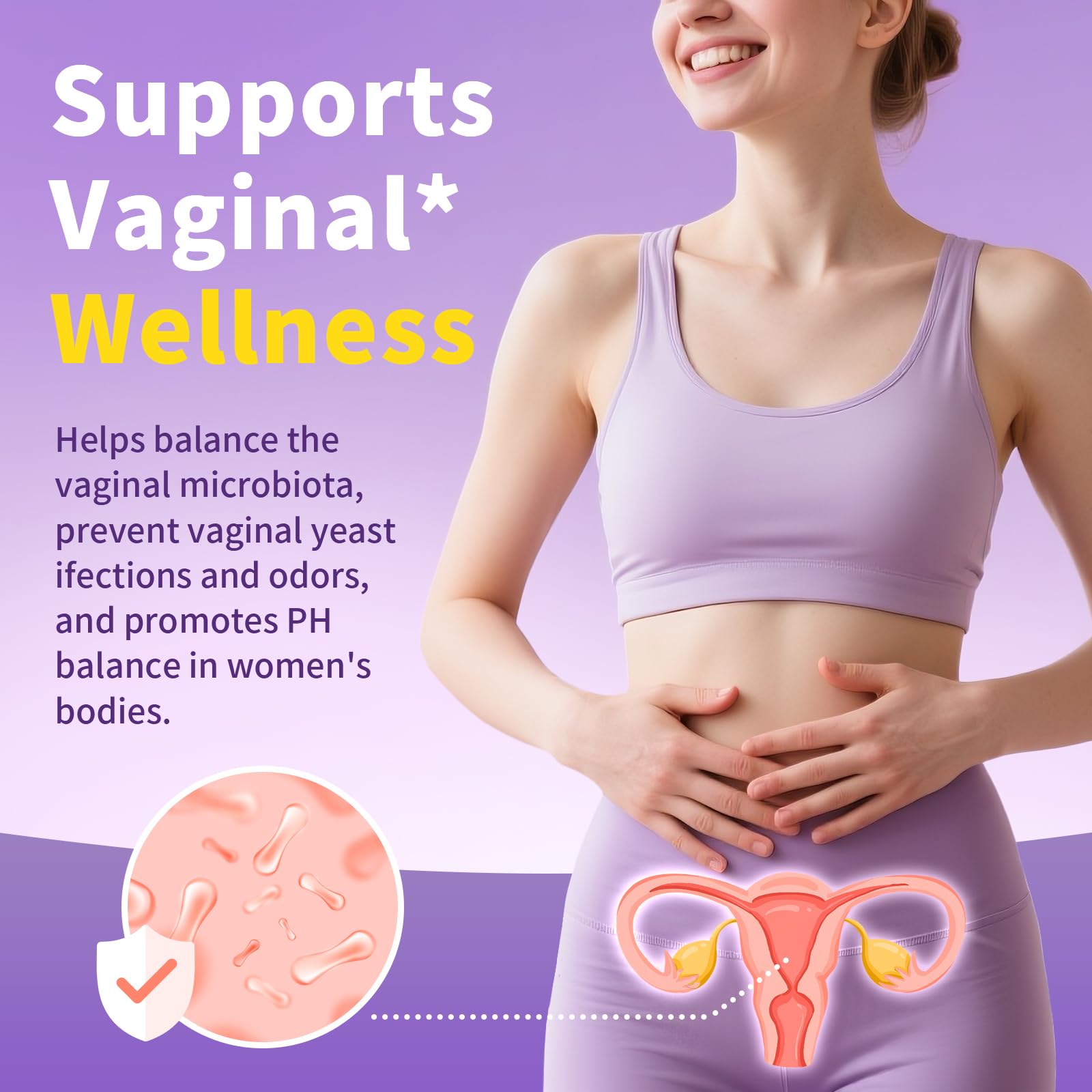 Close-up view of probiotic capsules