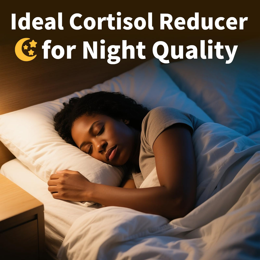 Night time sleep support concept image for cortisol management