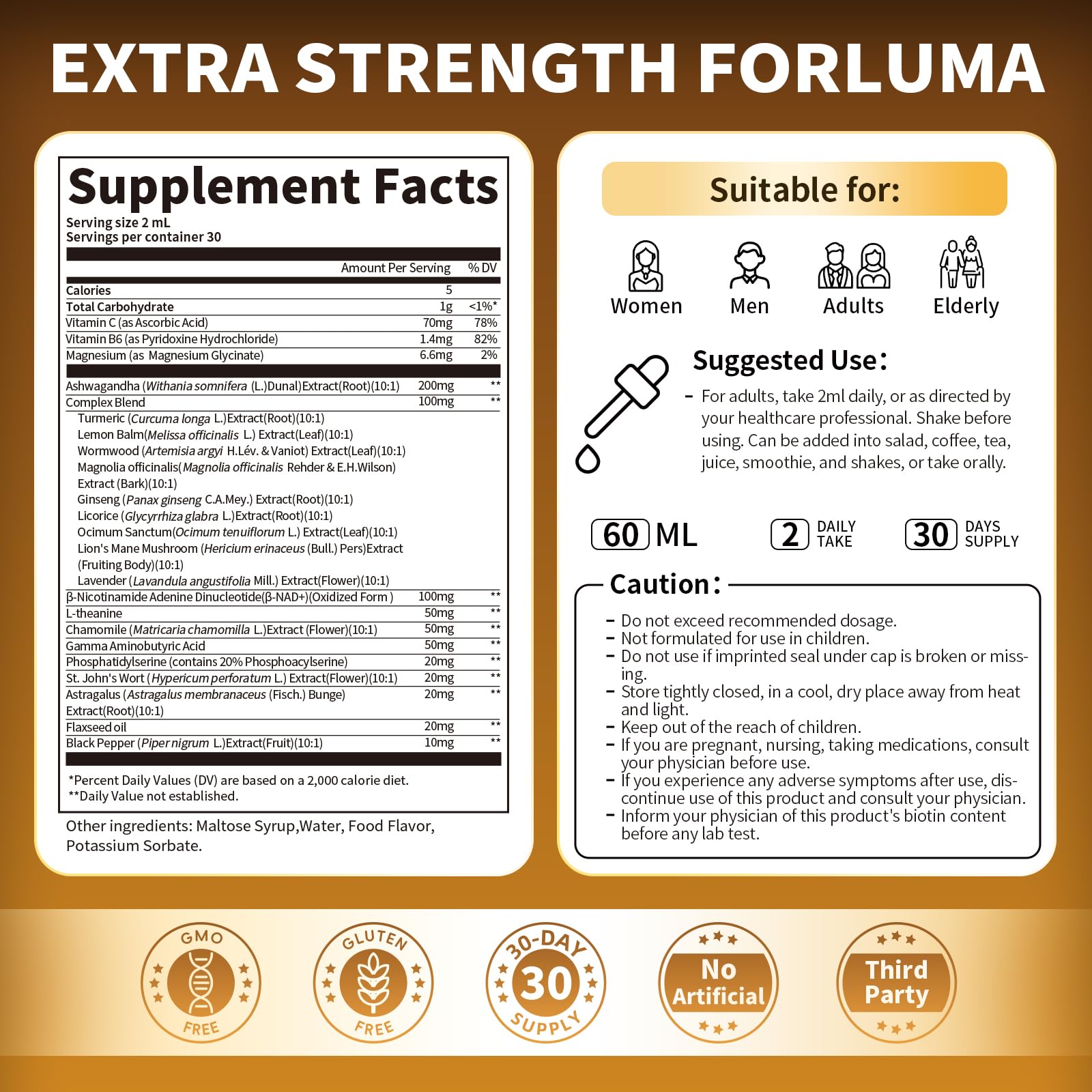 BBEEAAUU cortisol supplements packaging and bottle