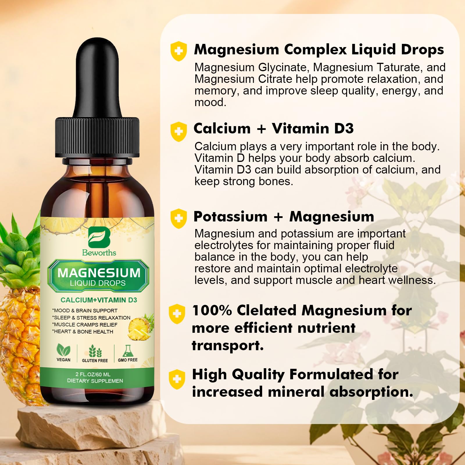 Vegan, Non-GMO, soy-free, dairy-free, gluten-free certification