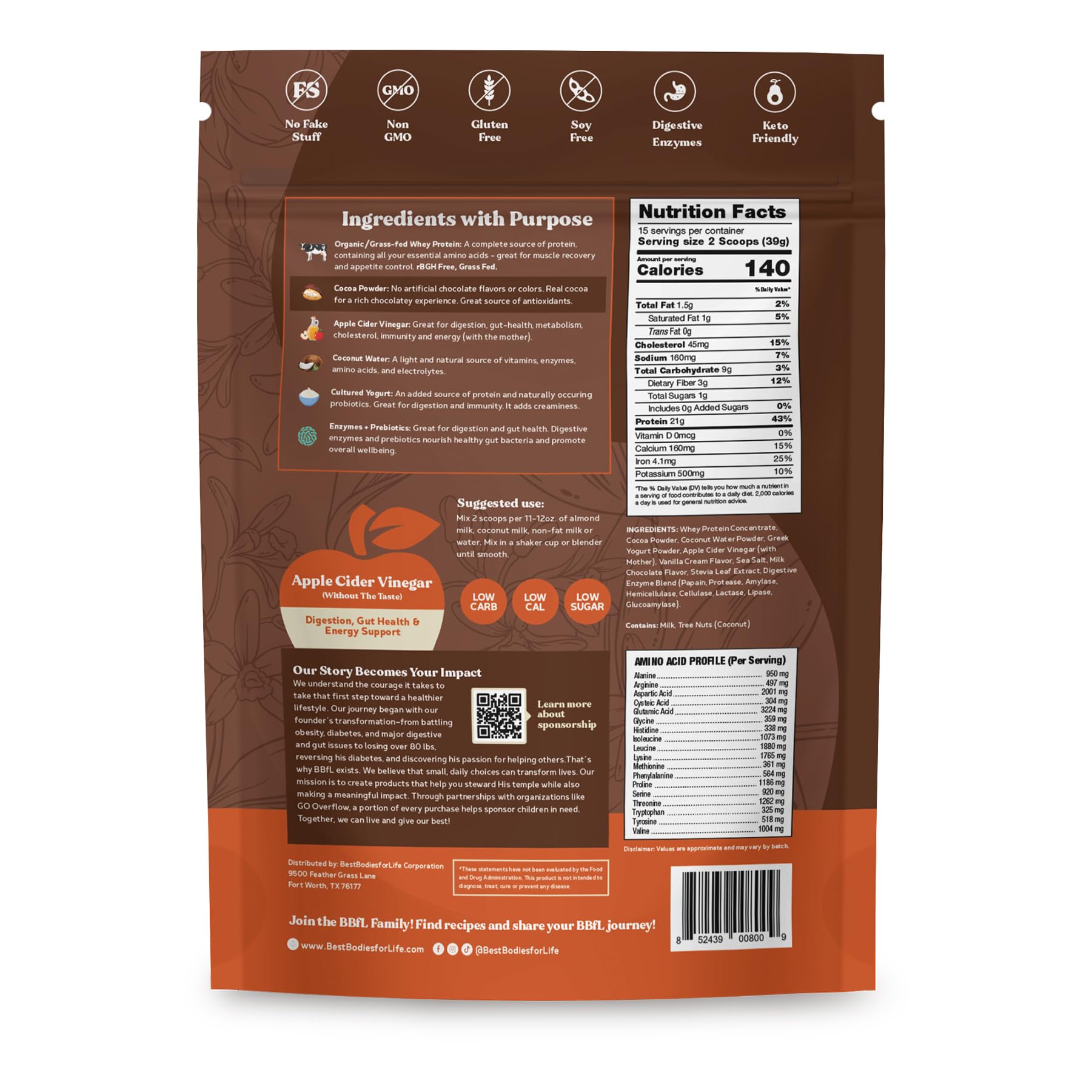 BBfL Grass-Fed Whey Protein Shake ready shake-on-counter suggests convenient meal replacement