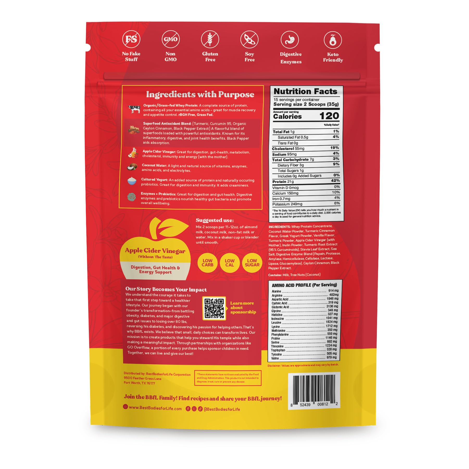 BBfL Grass-Fed Whey Shake offers a low-calorie daily wellness option.