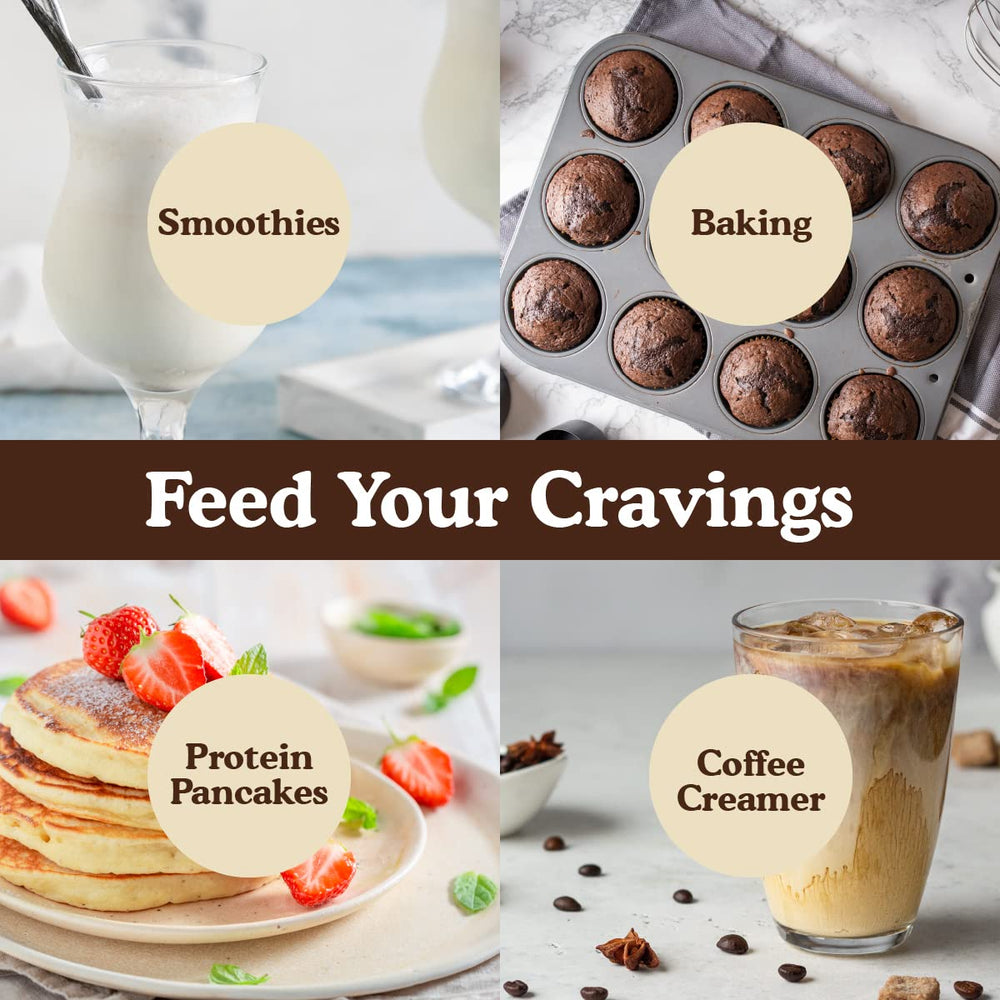 BBfL batido de proteína de cacao crema servir con hielo para refresco