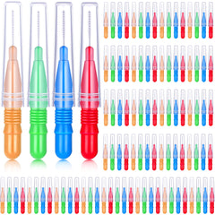 BBTO red interdental brush flosser for braces cleaning