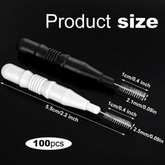 Interdental brush toothpick cleaning head close-up