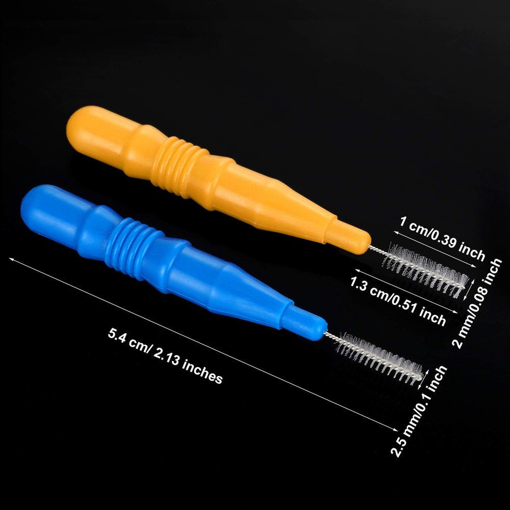 BBTO braces dental brush flossers orange and blue packaging close-up