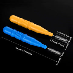 BBTO braces dental brush flossers orange and blue packaging close-up
