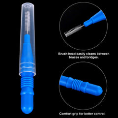 Compact packaging of BBTO braces dental brush flossers