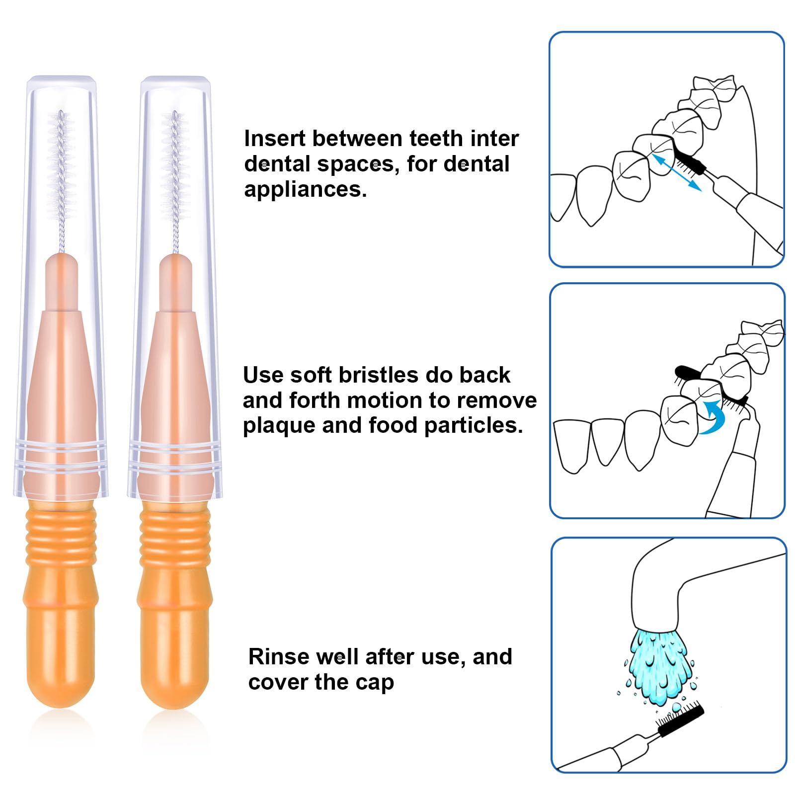 Interdental brush head close-up 3 mm