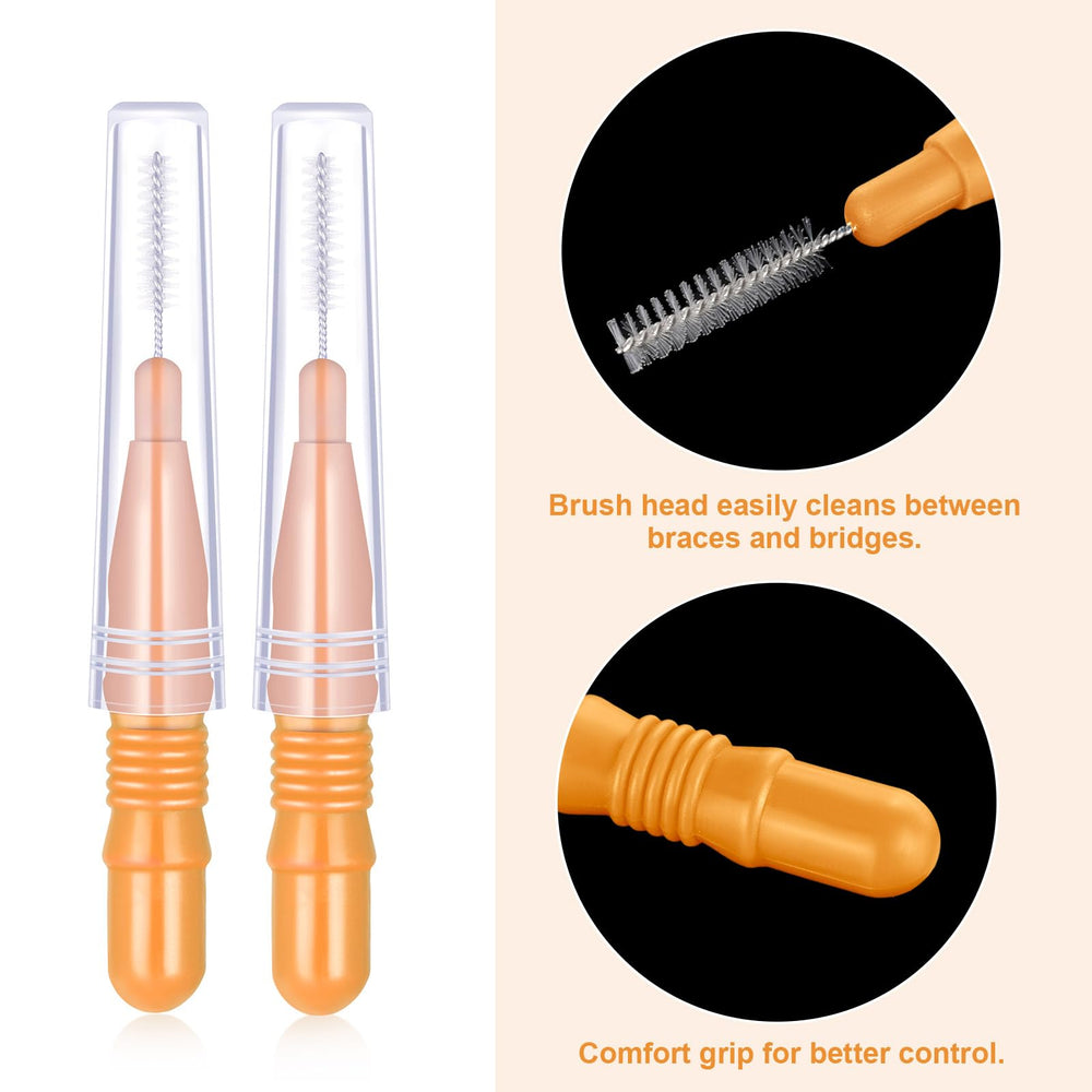 Nylon-coated wire flossing brush detail