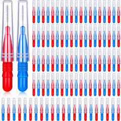 BBTO 100-piece braces dental brush flossers packaging