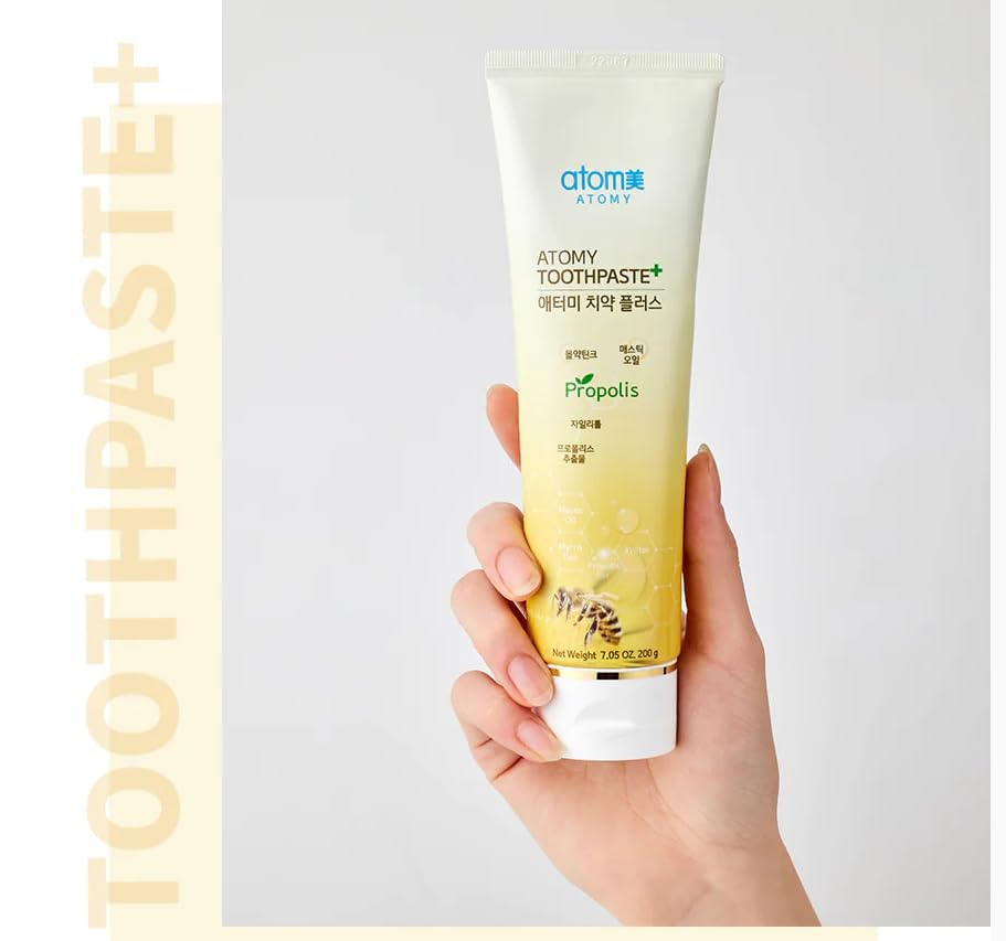 Lifestyle shot with white smile and product branding