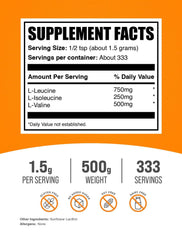 BCAA 3:1:2 Powder - unflavored and gluten free packaging