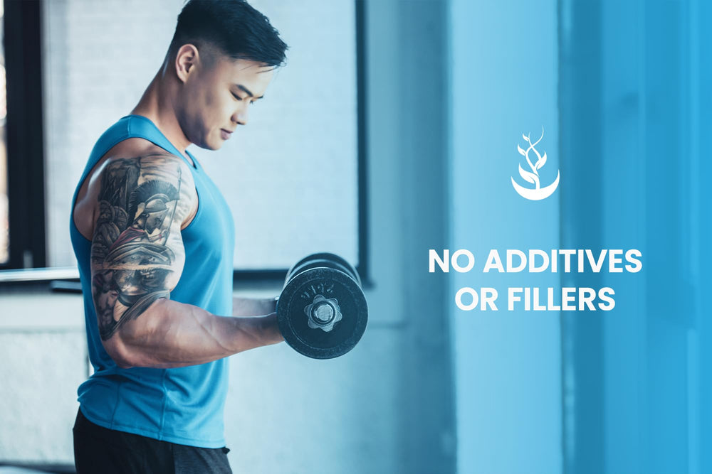 Close-up of essential amino acids in the BCAA blend